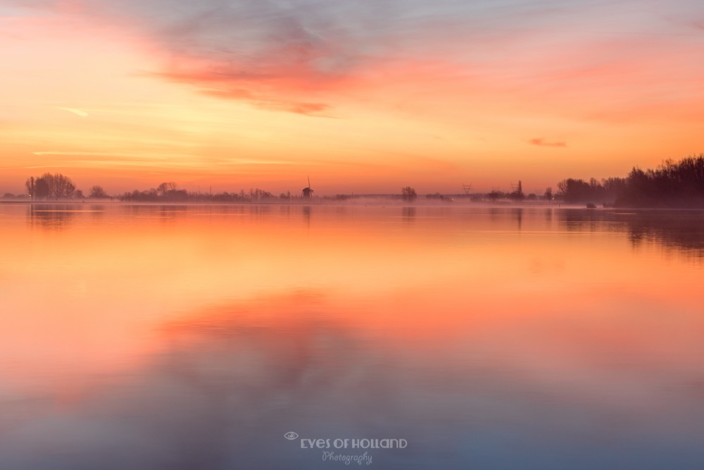 Zonsopkomst kagerplassen Warmond